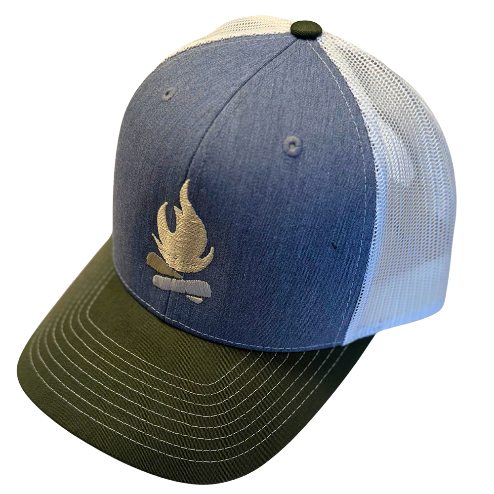 Premier Hat - Denim/White
