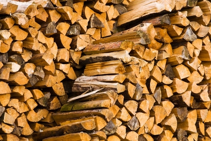 our kiln dried wood stacked